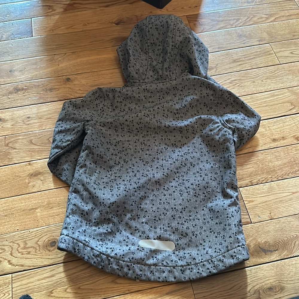 Gray Kids Hooded Jacket with Pink Accents - Picture 5 of 6